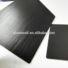 3mm thickness brush black aluminum composite panel acp